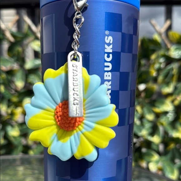 Starbucks 2024 Blue Sunflower ChainStainless Steel Vacuum Insulated Tumbler 16oz - Picture 3 of 6